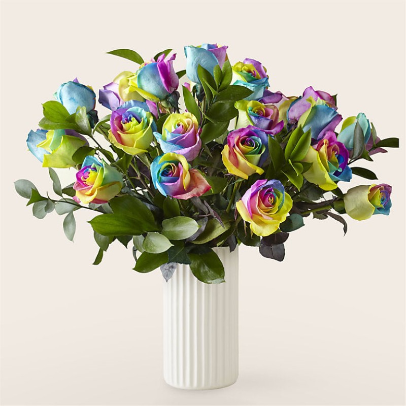 Gökkuşağı Gül Buketi