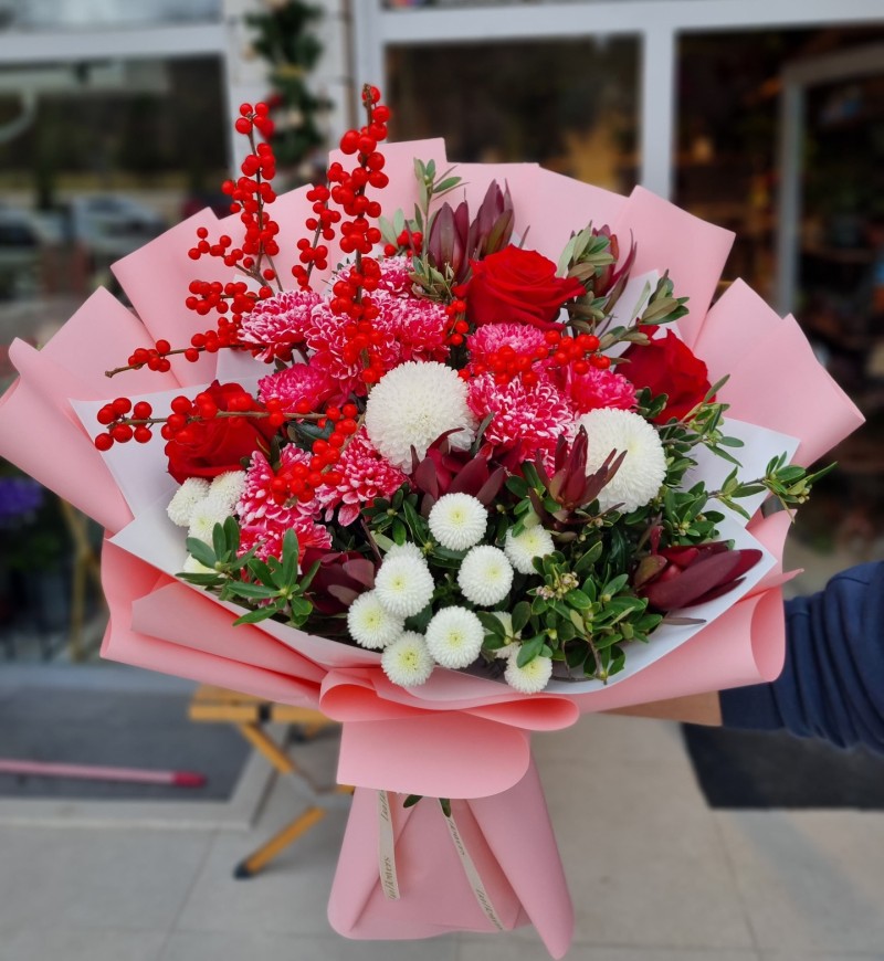 Krizantem Gül Buketi