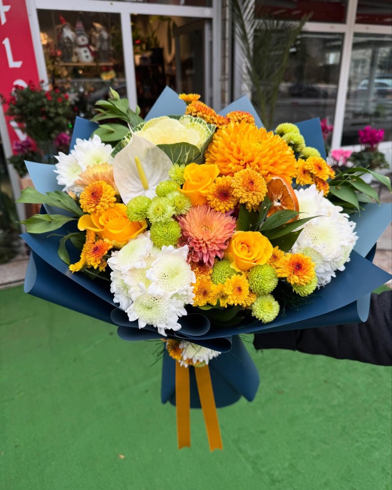 Sarı & Turuncu Karışık Buket